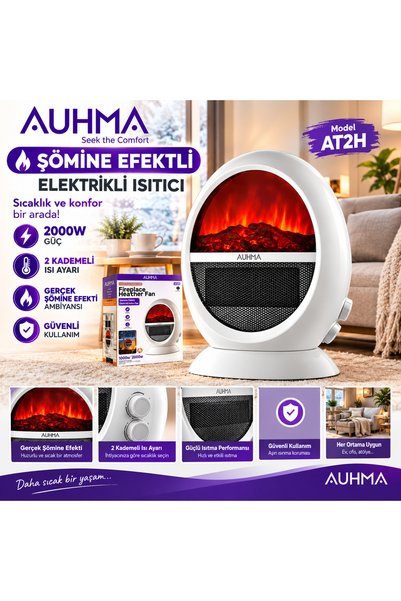 ekovolt Elektrikli Isıtıcı Fan Şömine Efektli 2000W 2 Kademeli