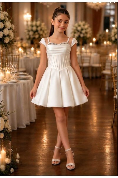 Marllow Very Beautiful High-End Pleated Girls' Dress