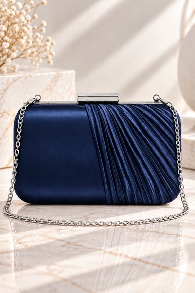 Famels Women's Exclusive Half-Pleated Patterned Evening Bag, Evening Bag for ...