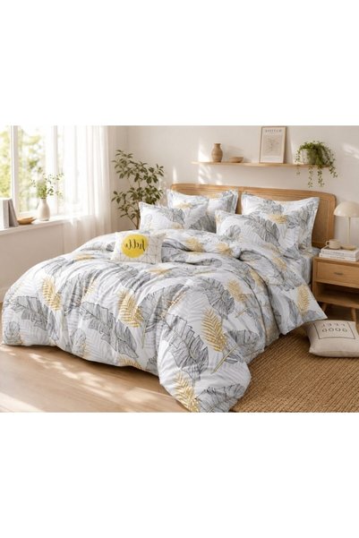 JOJO HOME Set de lenjerie de pat dublu, Jojo Home, Finet, Husă de pilotă, 2 f...