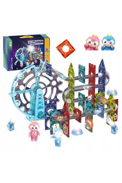 OEM Magnetic construction set click4toys, carousel and sound effects, 120 ele...