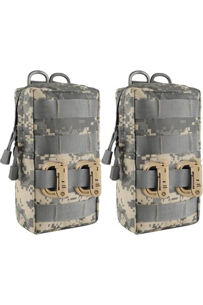 GENERAL FRTKK 2 Pack Molle Pouches - Tactical Compact Water-Resistant EDC Pou...