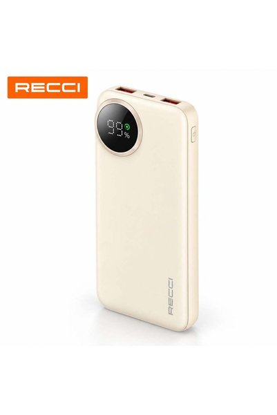 Recci باور بانك RPB-P48 بسعة 10000 مللي أمبير، 22.5 واط، PD 20 واط USB-C، منف...
