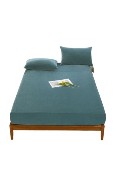 OEM Bed cover and 2 pillowcases, Velvet, Plain, 3 pieces, 2 people, 180x200cm...