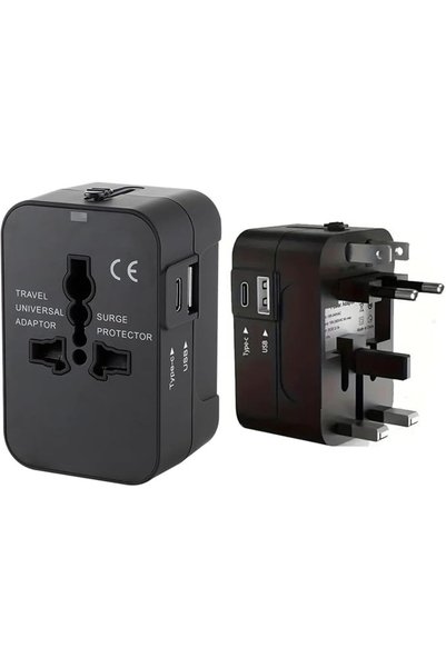 AHLAN [Upgraded] Universal Travel Adapter, All-In-One Universal Plug Adapter ...