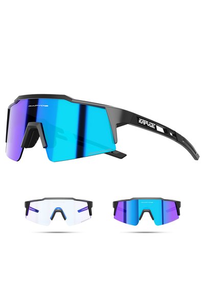 KAPVOE Photochromic 1LENS BL-1L-01 Photochromic Cycling Sunglasses for Men Gl...