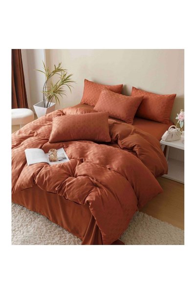 JOJO HOME Спално бельо за двойно легло, Жакард, Jojo Home, Едноцветно, 6 част...
