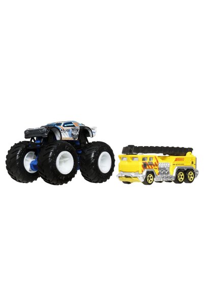 HOT WHEELS Monster Truck și Mașină Die-Cast Poliție Night Shifter