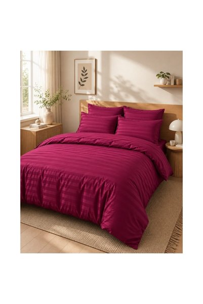 OEM Lenjerie de pat pentru pat dublu, Jojo Home, 100% damasc, cearșaf cu elas...