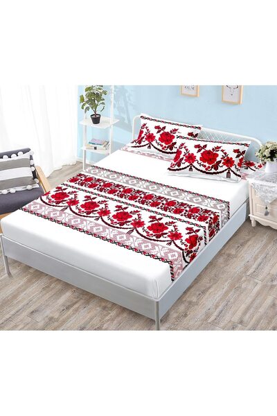 Pucioasa Bed cover and pillowcases, traditional print M2, 3 pieces, 2 people,...