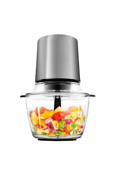 DAMUR Electric Chopper 400 W, 1 L Glass Bowl, Stainless Steel Blade, Adjustab...