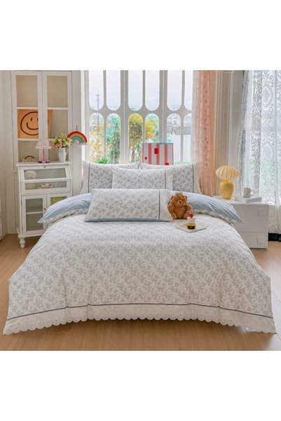 JOJO HOME Double Bed Linen, Fitted Sheet, Jojo Home, Cotton, 4 pieces, 2 peop...