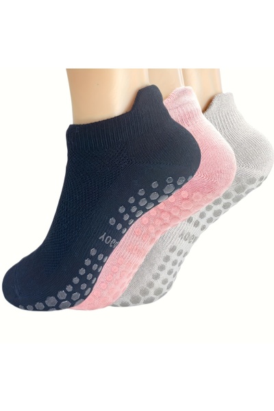Choice heifenhui 3 Pairs Grip Pilates Socks for Women Yoga Athletic Socks for...