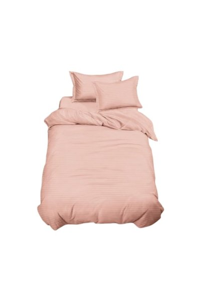 OEM Damask bedding, 4 pieces, 1 person, with elastic, 140x200, Pink