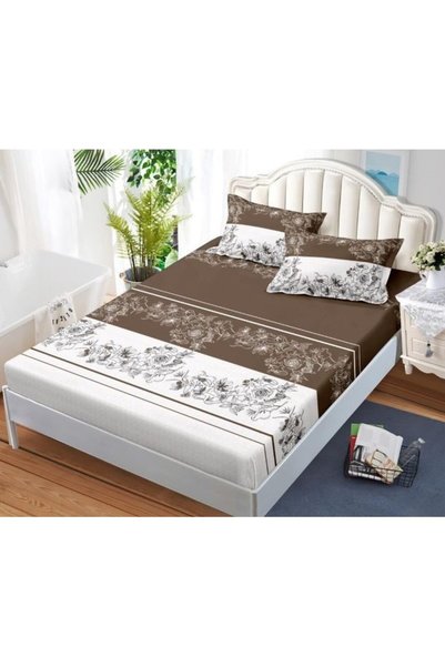 Pucioasa Bed cover and pillowcases, floral print, 3 pieces, 2 persons, 180x20...
