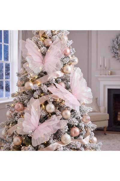 Choice Pink 3 Pieces of Large-Sized Hanging Christmas Pink butterfly Decorati...