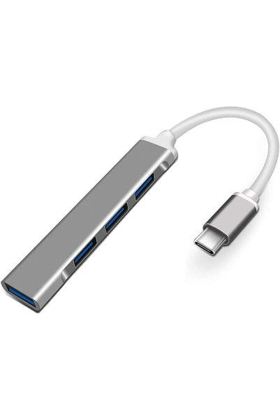 Generic محول KM Technology Hub 4 في 1، مدخل من نوع Type-C إلى 4 منافذ USB 3.0...