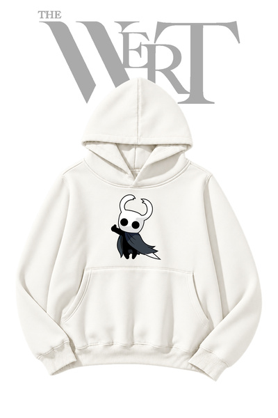 THEWERT Hollow Knight_1 Pre-Printed White Hooded Sweatshirt (2-Ply)
