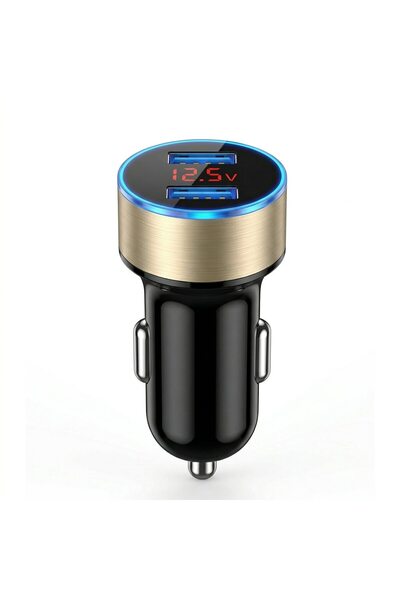 DAMUR Car Charger with Digital Display, Innovation, Metal, 3.1A, Fast Chargin...