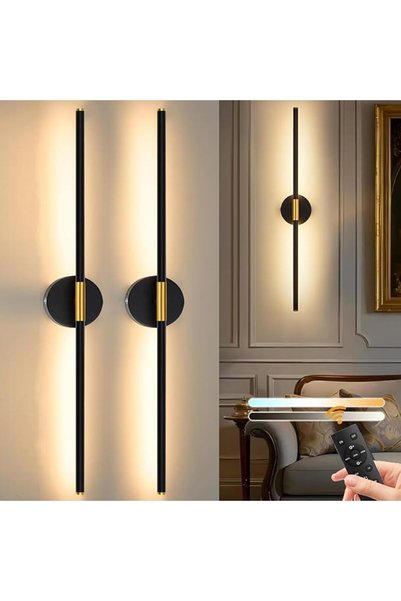 UANDME 2 قطعة من مصابيح الحائط التي تعمل بالبطارية، لاسلكية بزاوية 360 درجة °...