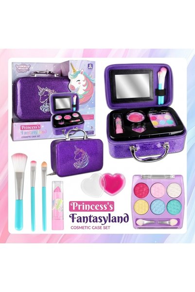 naniland.ro Детски комплект за грим Princess's Fantasyland, лилава чанта, Мод...