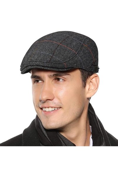 GENERAL Sumolux Mens Newsboy Cap Winter Beret Hat Cabbie Flat Cap