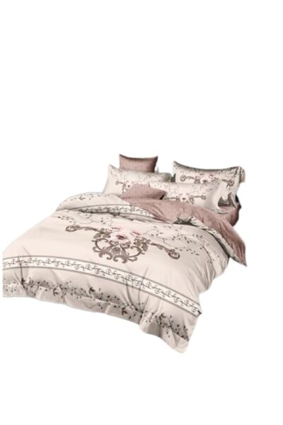 OEM Bed linen, 6 pieces, 2 persons, 230X250cm, Finet, Elegant Beige Shades Print