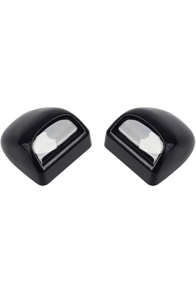 HERCOO License Plate Lights Lamp Lens Black Housing Compatible with Silverado...