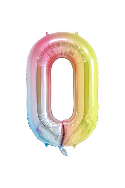 DAMUR Gradient Metallic Foil Balloon Innovation, Number Figurine, Anniversary...
