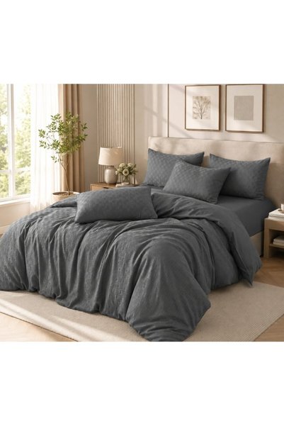 JOJO HOME Bed Linen, Jojo Home, Fine Jacquard, Vibrant Plain, 6 pieces, 2 peo...