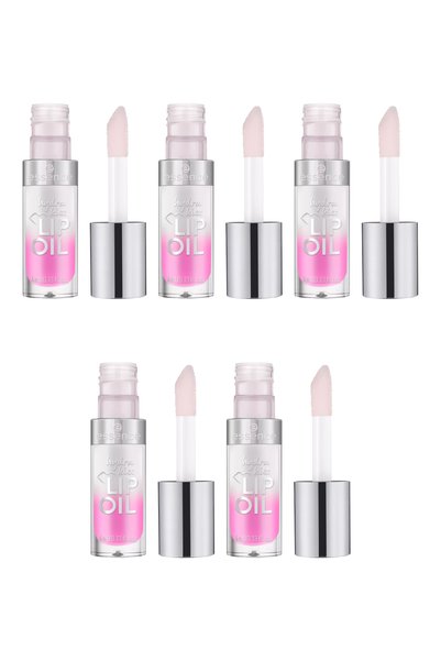 Essence Pachet 5x Ulei de buze Hydra Kiss - Luciu de buze, 01 Kiss From A Rose