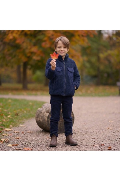 CUBBUX Boy's Black Fleece Pocket Jacket