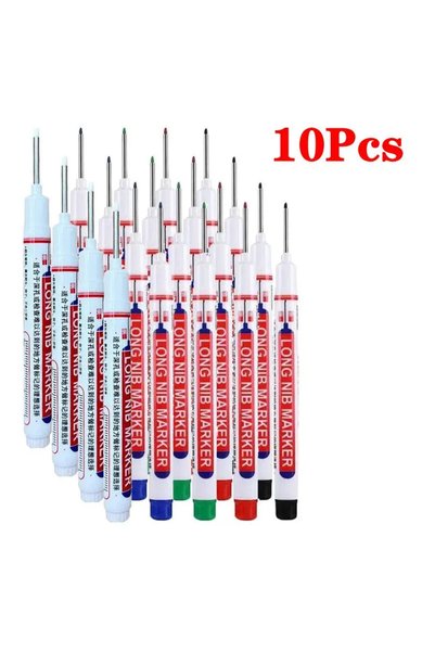 Choice 10Pcs Mix 3-100Pcs 20mm Deep Hole Long Nib Markers, Waterproof Long He...