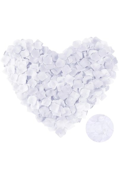 ArkhenX White Color Rose Petal Shaped Confetti 5 Pack 500 Pieces