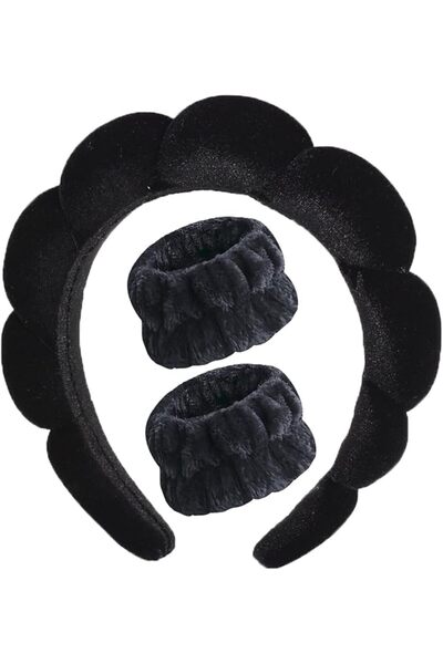 Luckybear عصابة رأس للاستخدام في السبا، لغسل الوجه، وعصابة رأس للمكياج، وأساو...