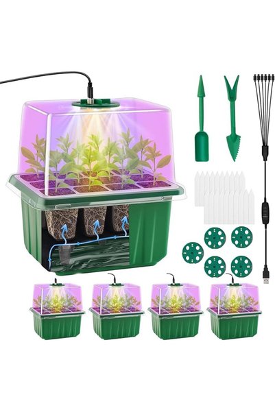 GENERAL LinJie Seed Sprouting Kit,Self-Watering Seed Starter Tray with Timed ...