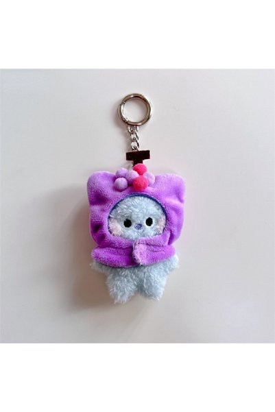Choice 10cm 7 BT21 mini fruit plush doll pendant keychain can be hung on bags...