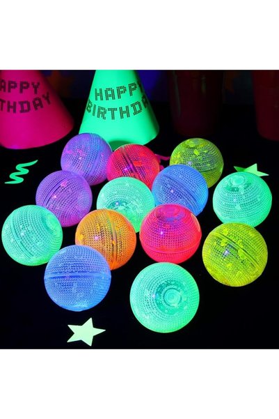 TERRIFI 6 Pcs Glow in the Dark Balls, Glow Party Games Bouncy Rubber Balls, M...