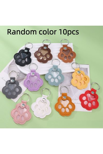 Choice Random color 10pcs Dog Hair Collector Keychain Leather Pet Memorial Ke...