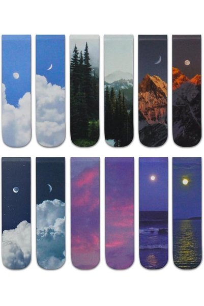 Bukela 12 PCS Scenery Magnetic Bookmarks for Women and Men, Aesthetic Magnet ...