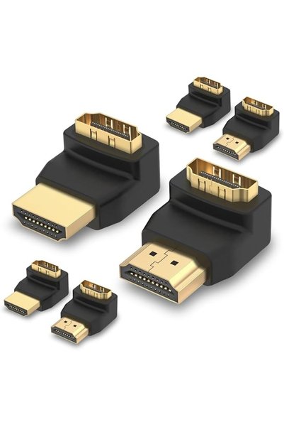 SYOSI HDMI 90 and 270 Degree Adapter 6-Pack, Right Angle HDMI Adapter Male to...