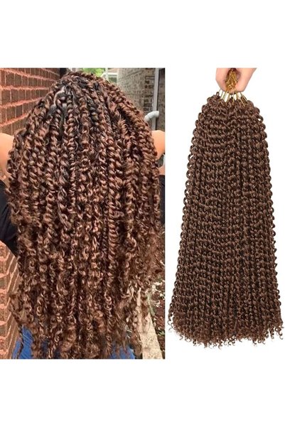 Ubeleco Passion Twist Hair 18 Inch 132 Strands Water Wave Crochet Hair 22 Str...