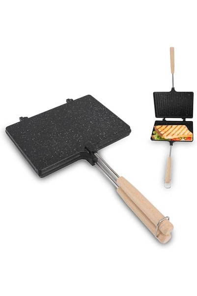 GENERAL Hot Sandwich Maker, Non-Stick Grill Panini Maker with Handle, Foldabl...