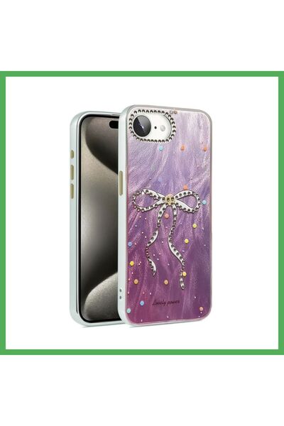 Nur store Çanta iPhone 16E Compatible Case: Blade Mirrored Pattern Cover - Pa...