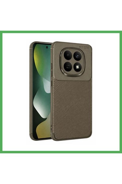 Nur store Çanta Redmi Note 15 4G-Compatible Auto Focus Carbon Case - Brown BE...