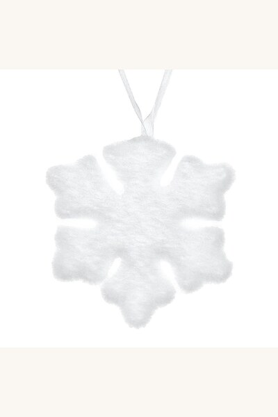 Comerivo Fulg de spuma alb 10cm pentru bradul de Craciun, ornament usor de ag...