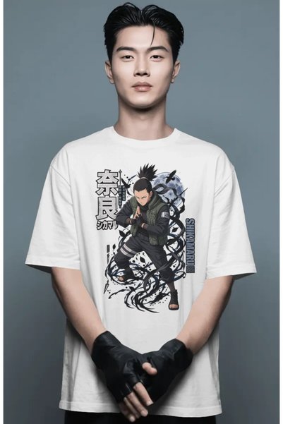 SEVBANO Unisex Oversized Shikamaru Nara Naruto Anime Character Pre-Printed Pr...