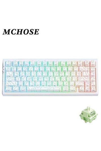 MCHOSE G75Pro 75% Wireless Mechanical Keyboard,Gasket Mount Hot Swappable Cus...