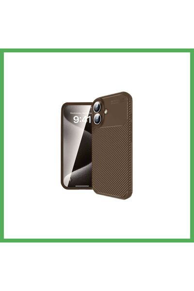 Nur store Çanta iPhone 16 Compatible Case with Auto Focus Carbon Cover - Brow...