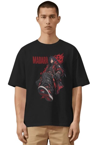 SEVBANO Unisex Oversized Madara Uchiha Naruto Anime Character Pre-Printed Pre...